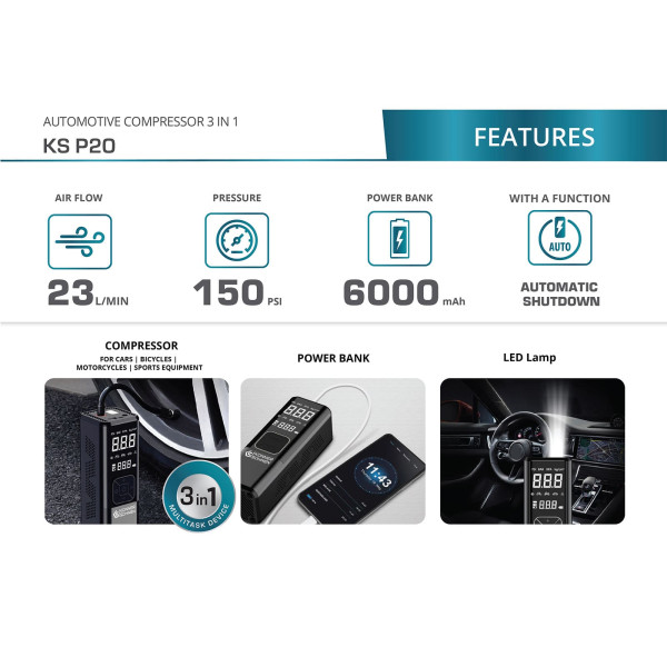 Акумуляторний компресор KS P20 — KS Shop