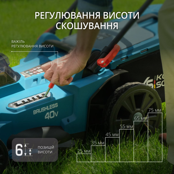 Газонокосарка акумуляторна KS 43LM-40V — KS Shop