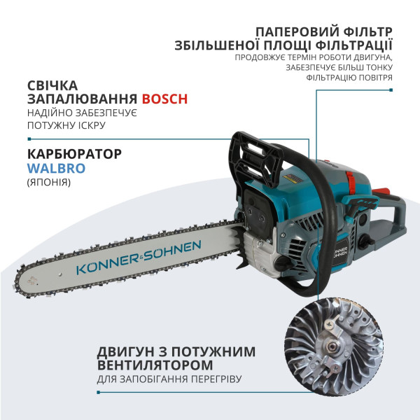 Бензинова пила KS CS31G-18 — KS Shop