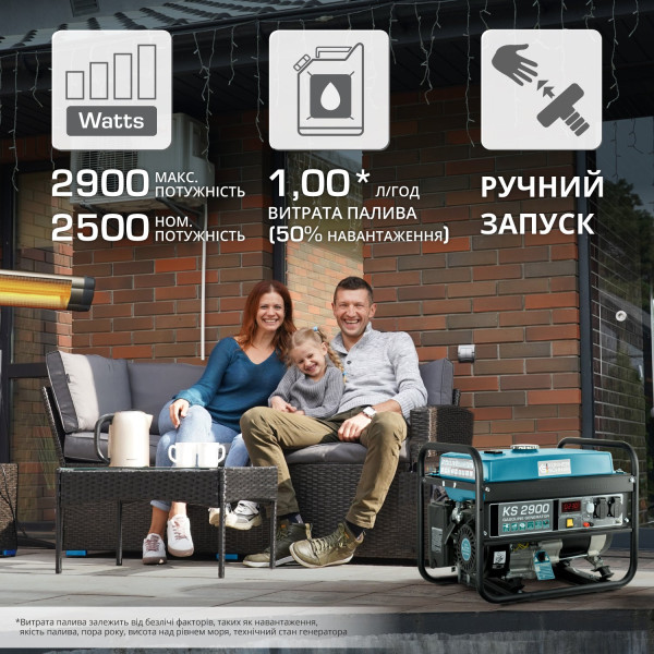 Бензиновий генератор «Könner & Söhnen» KS 2900 — KS Shop
