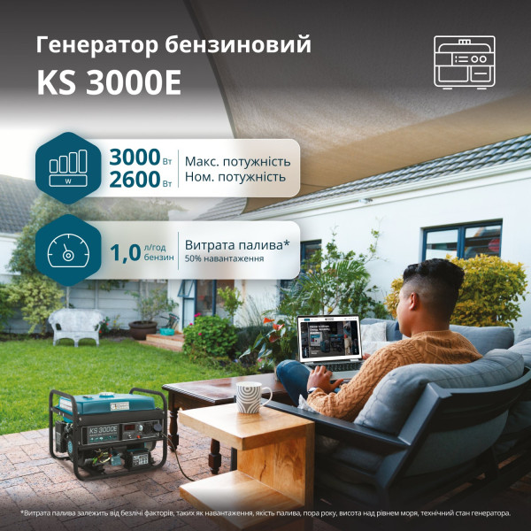 Бензиновий генератор «Könner & Söhnen» KS 3000E — KS Shop