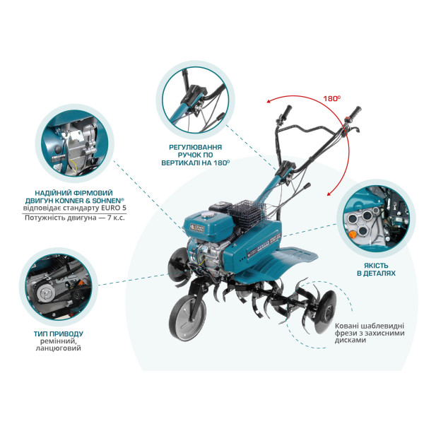 Бензиновий культиватор KS 7HP-950A — KS Shop