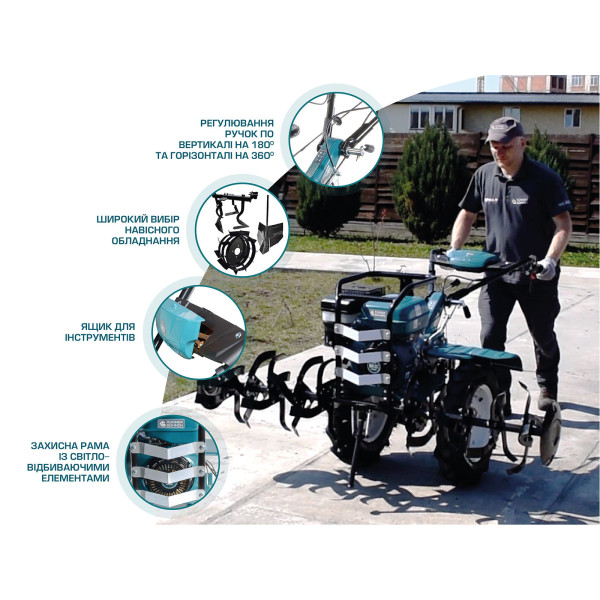 Бензиновий культиватор KS 9HP-1350G-3 (500) — KS Shop