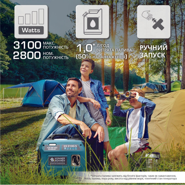 Інверторний генератор KS 3100i S — KS Shop