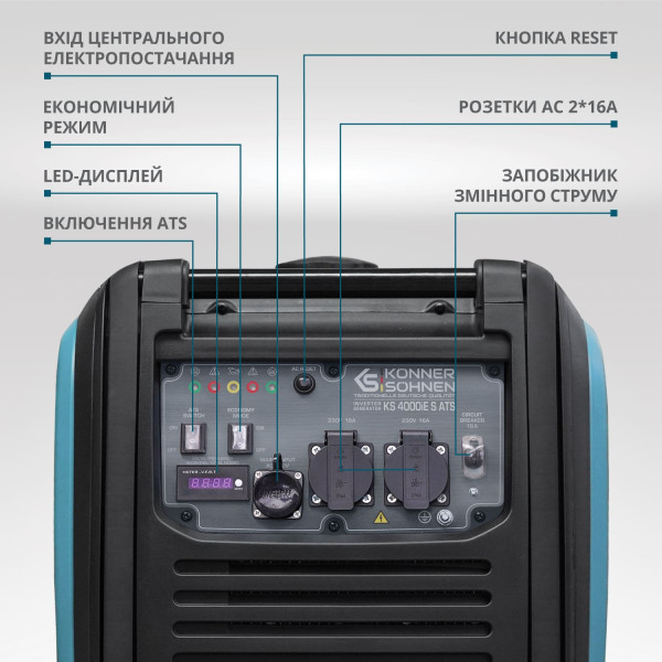 Інверторний генератор KS 4000iE S ATS — KS Shop