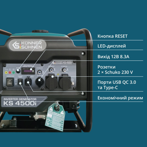 Інверторний генератор Könner & Söhnen KS 4500i — KS Shop