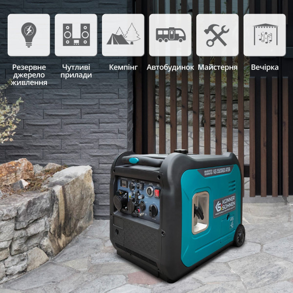 Інверторний генератор KS 5500iES ATSR — KS Shop