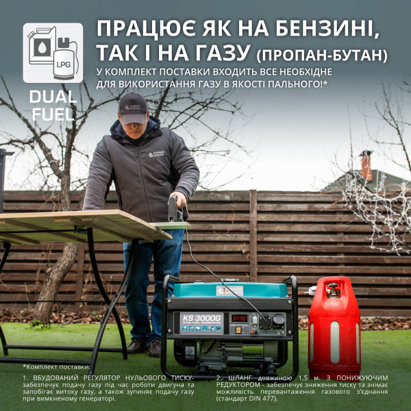 Генератор газобензиновий «Könner & Söhnen» KS 3000G — KS Shop