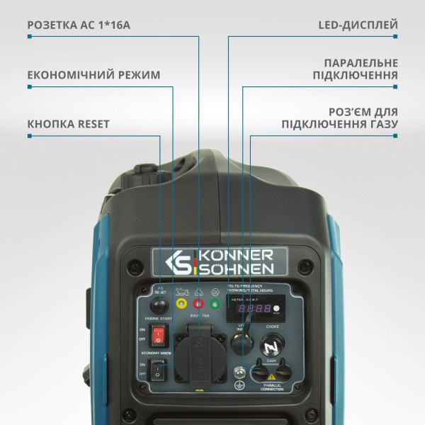 Інверторний газобензиновий генератор KS 2000iG S — KS Shop