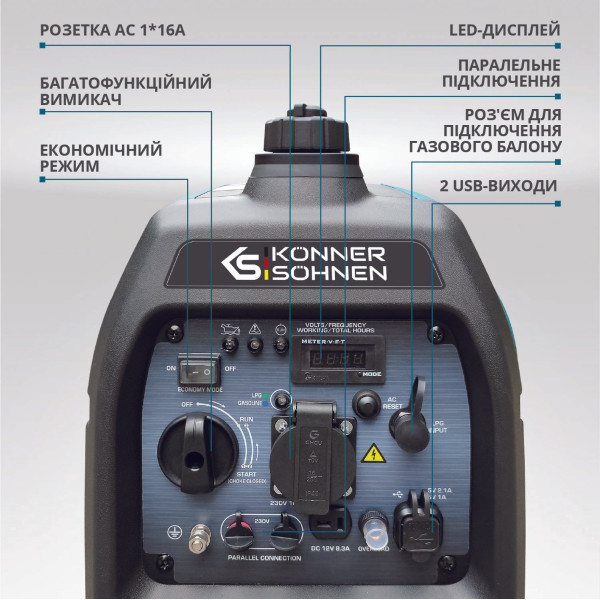 Інверторний газобензиновий генератор KS 3100iG S — KS Shop