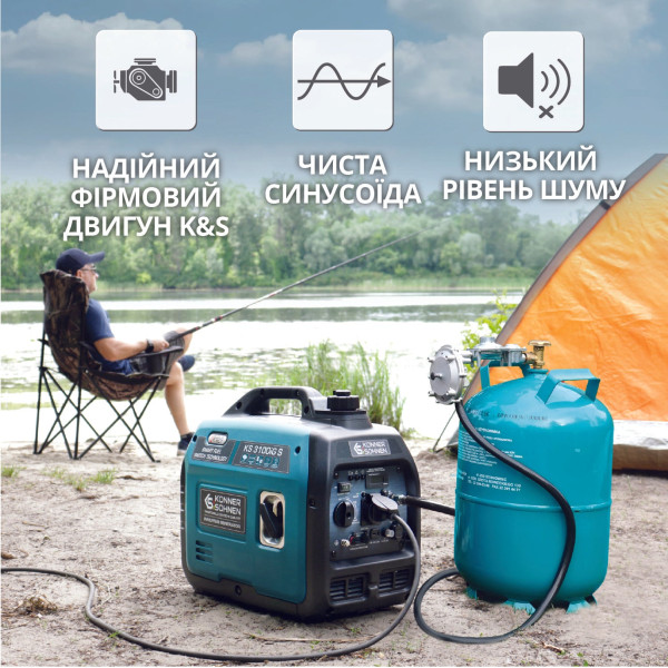 Інверторний газобензиновий генератор KS 3100iG S — KS Shop