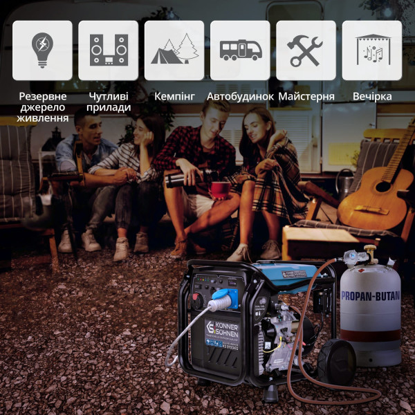 Інверторний газобензиновий генератор KS 8100iEG — KS Shop