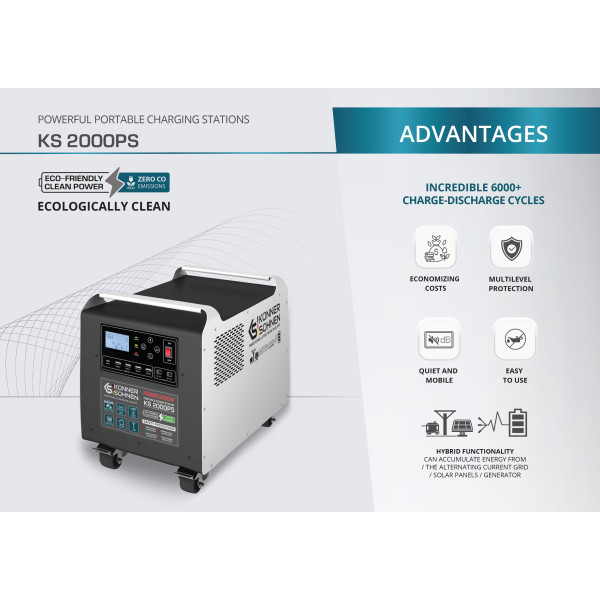 Портативна електростанція KS 2000PS — KS Shop